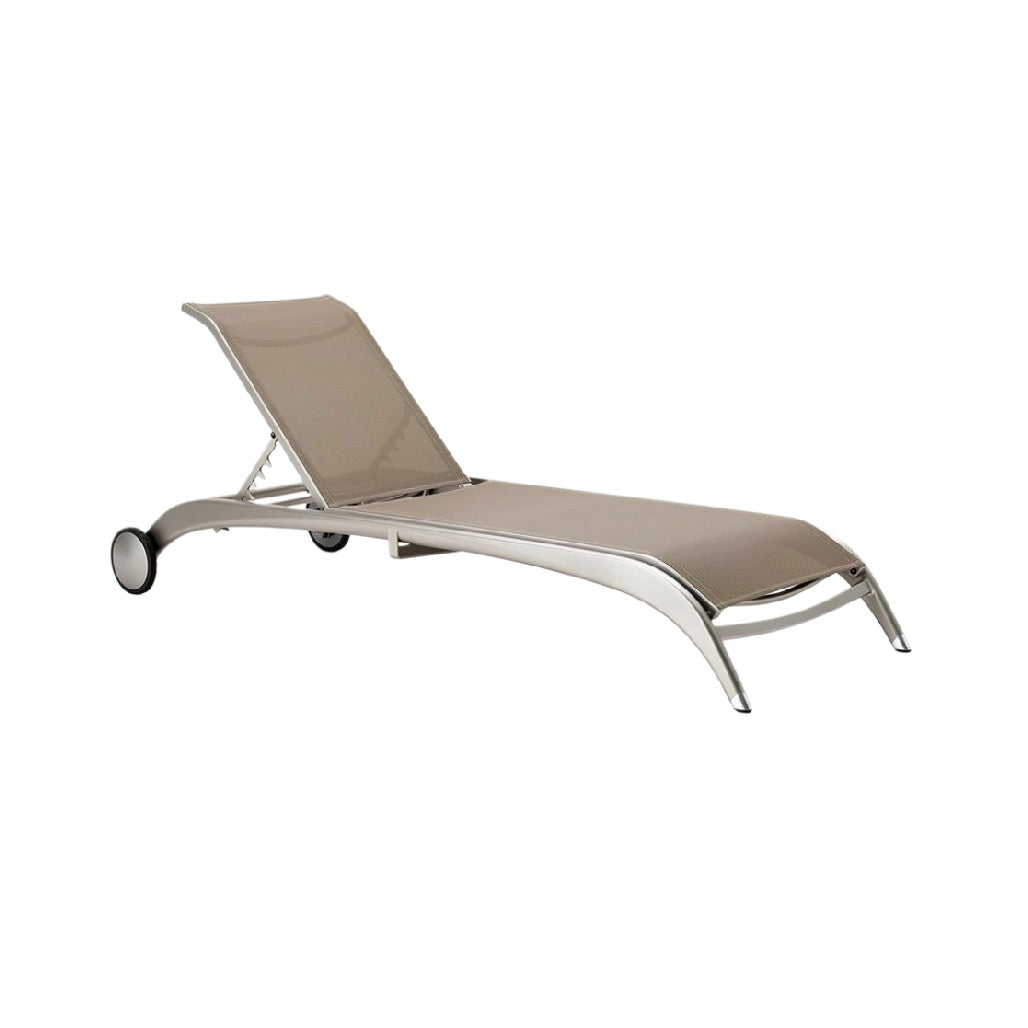 "Modern Outdoor Lounge Chair with Wheels"