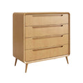 "Modern Wooden Chest of Drawers with Four Storage Compartments"